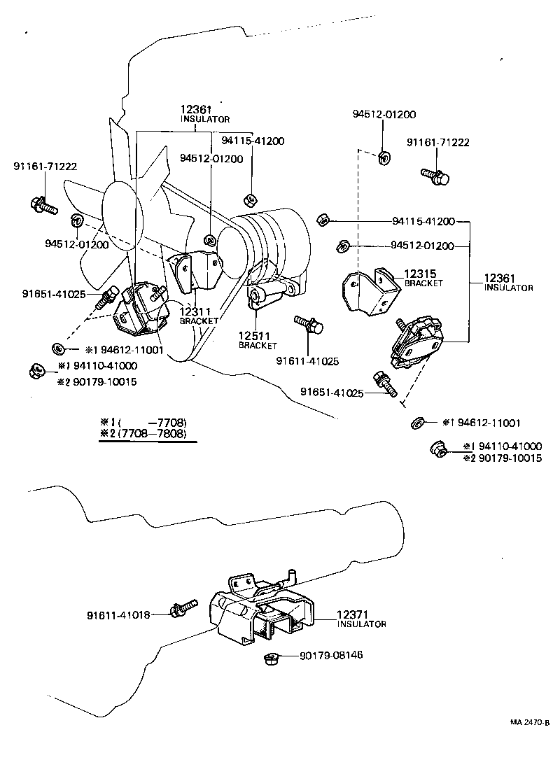 12308-34010 ABSORBER, ENGINE MOUNTING, NO.1 product image
