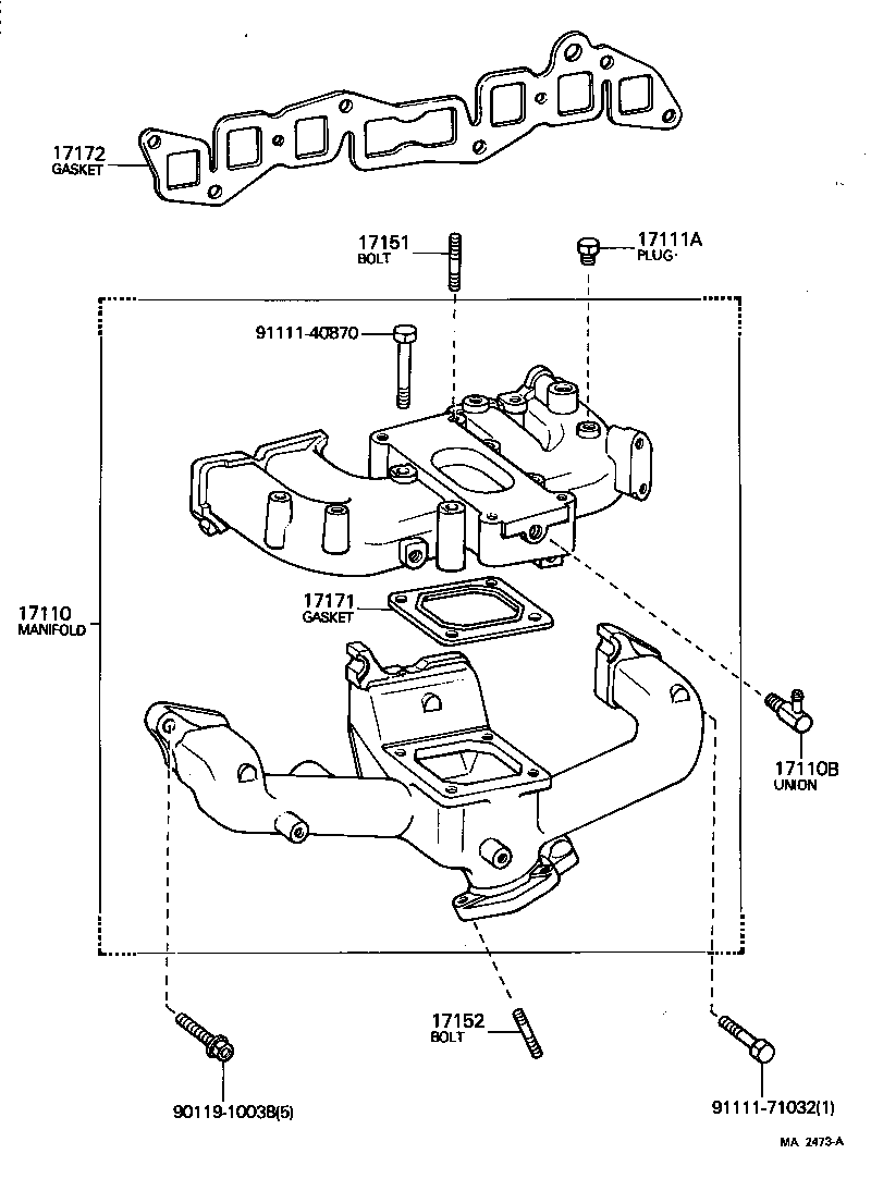 17111-88250 MANIFOLD, INTAKE product image