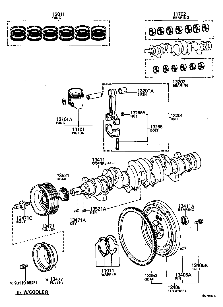 Toyota 13013-38010 RING SET, PISTON