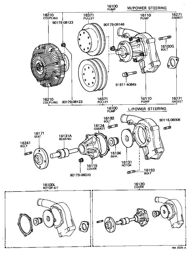 16100-49506 PUMP ASSY, ENGINE WATER product image