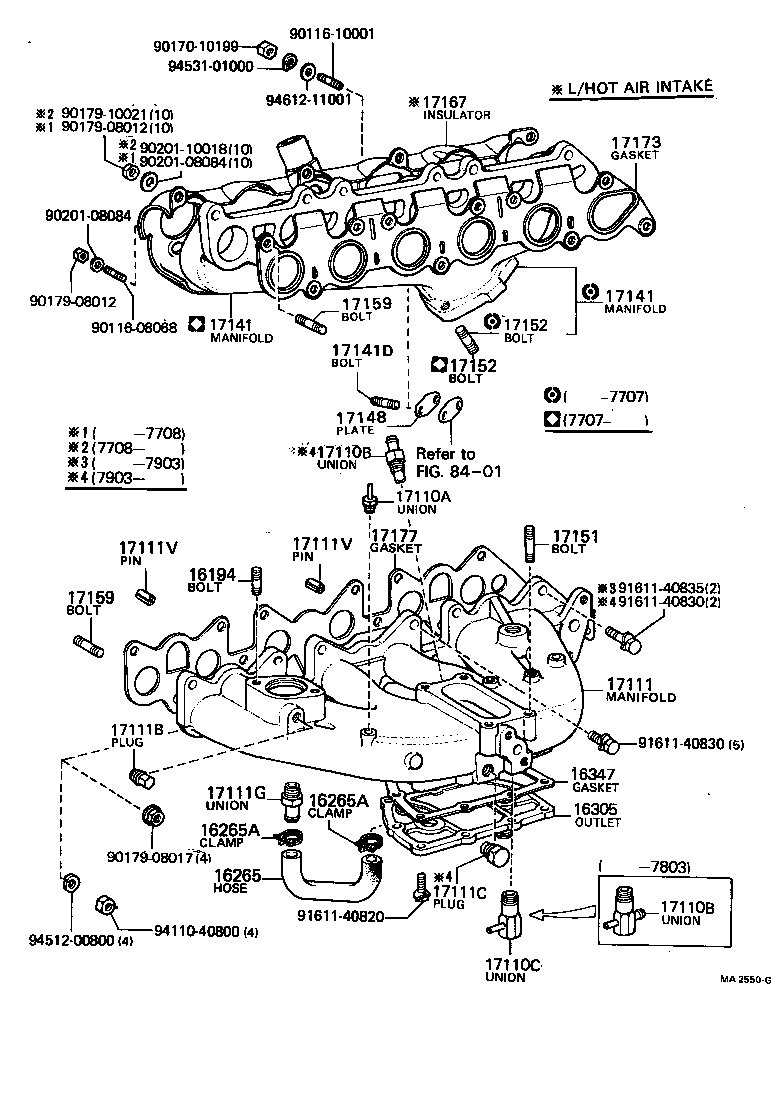 17111-45050 MANIFOLD, INTAKE product image
