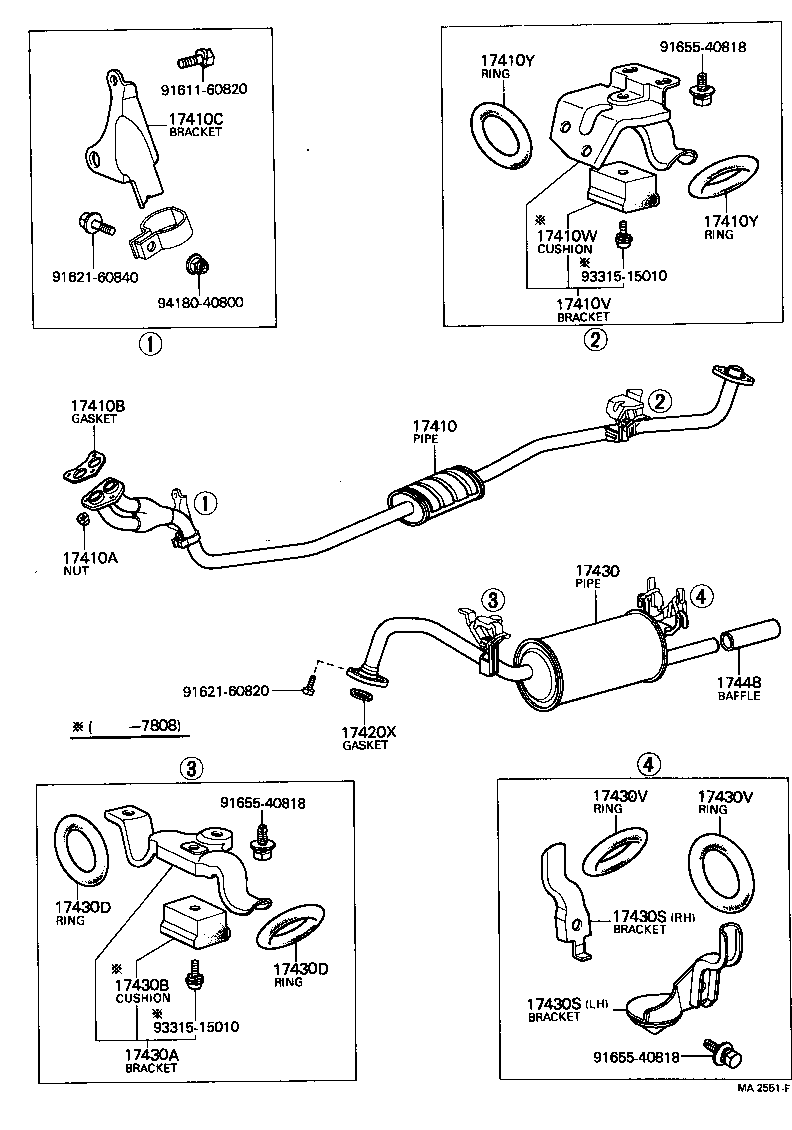 17430-36050 PIPE ASSY, EXHAUST, TAIL product image