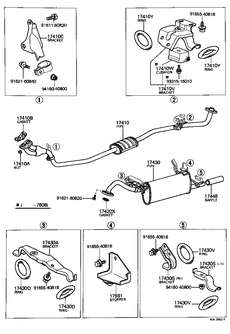17430-36050 PIPE ASSY, EXHAUST, TAIL product image