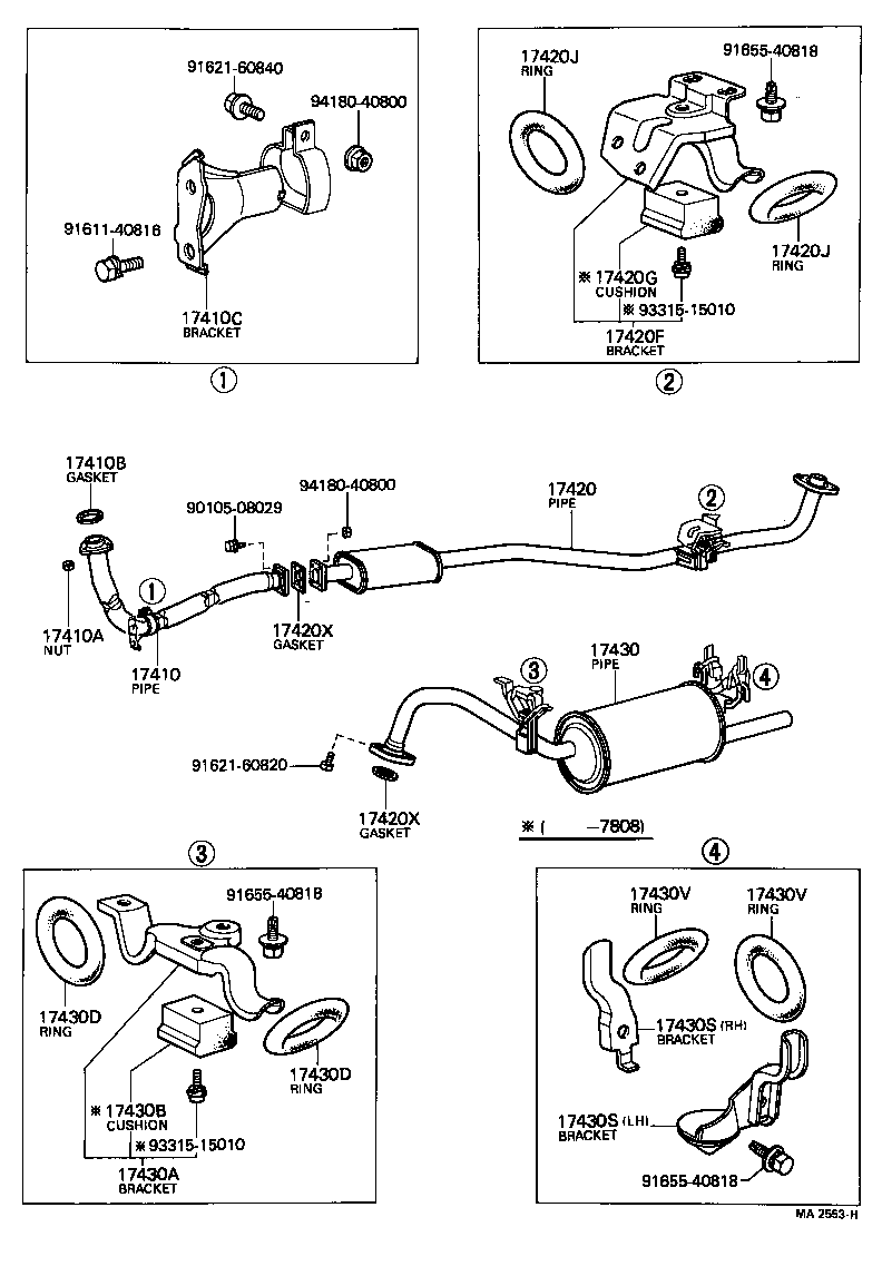 17430-36050 PIPE ASSY, EXHAUST, TAIL product image