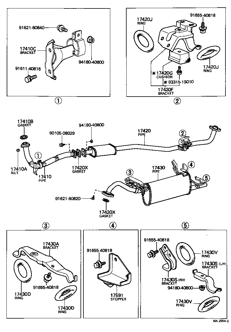 17430-36050 PIPE ASSY, EXHAUST, TAIL product image