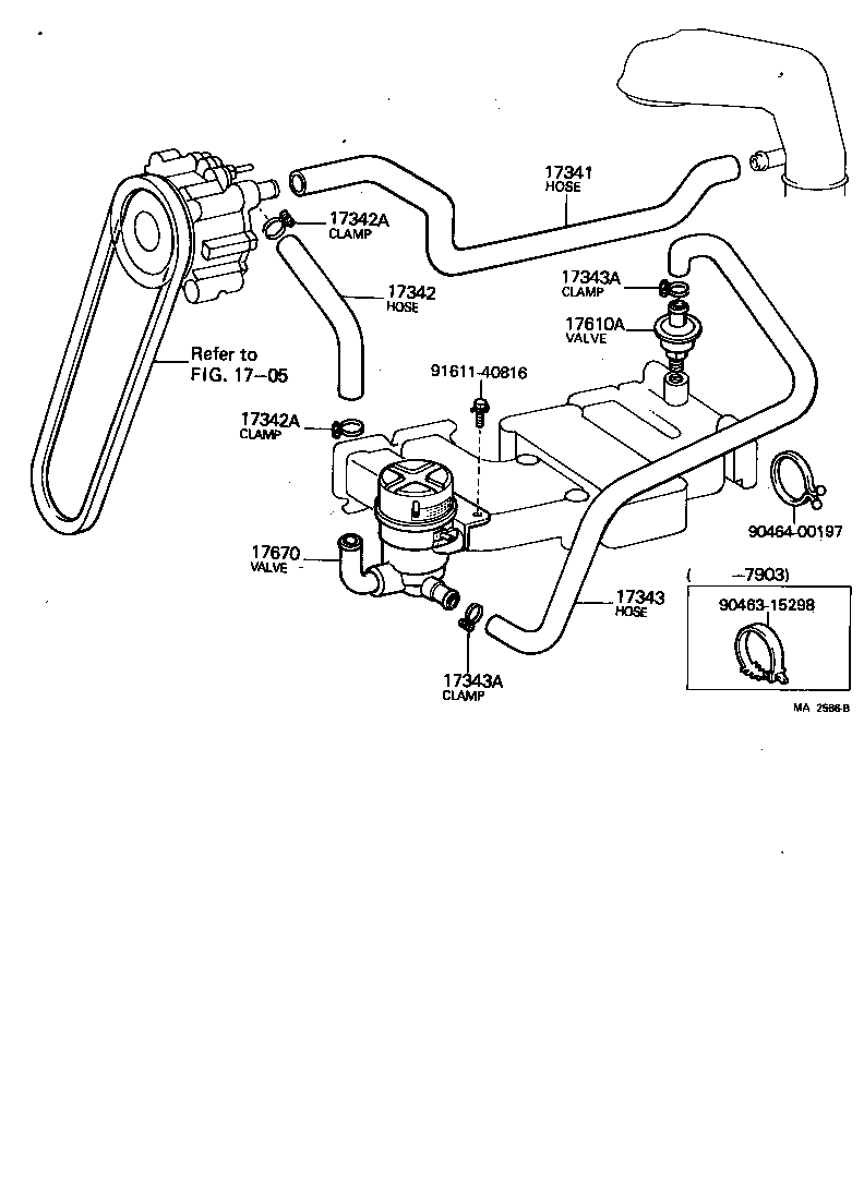 17342-31021 HOSE, NO.3(FOR AIR INJECTION SYSTEM) product image