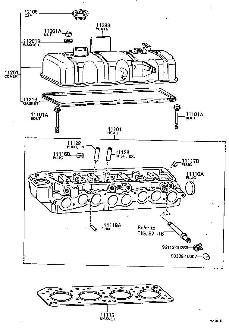 11101-39107 HEAD SUB-ASSY, CYLINDER product image