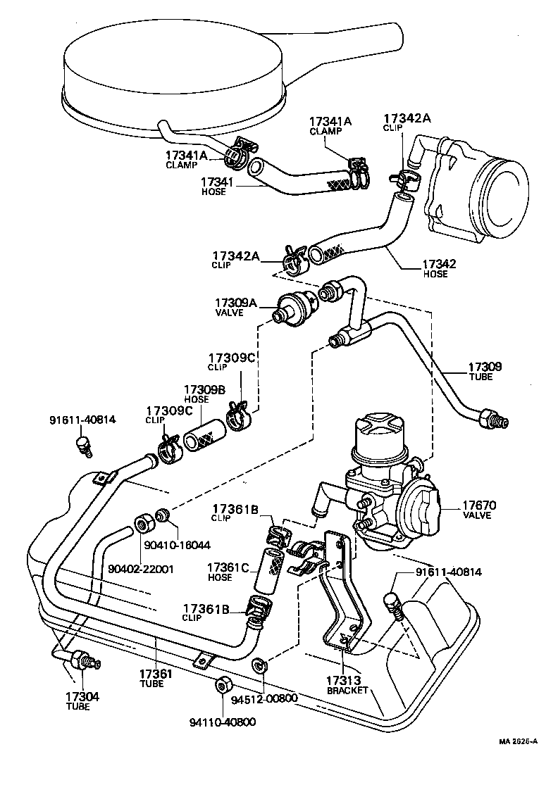 17313-52010 BRACKET, AIR BY-PASS VALVE product image