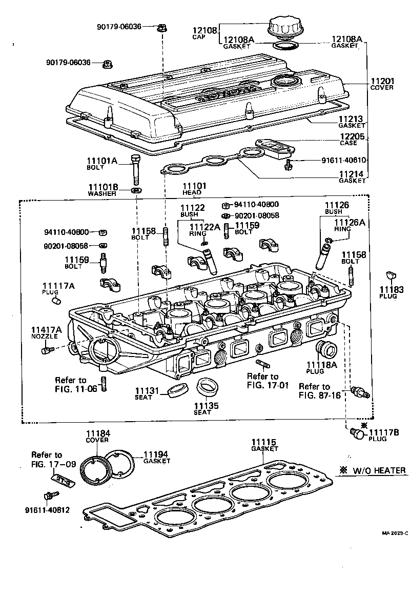 11101-29305 HEAD SUB-ASSY, CYLINDER product image