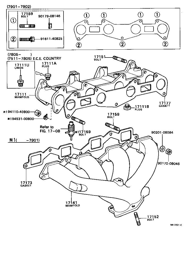 17111-25901 MANIFOLD, INTAKE product image