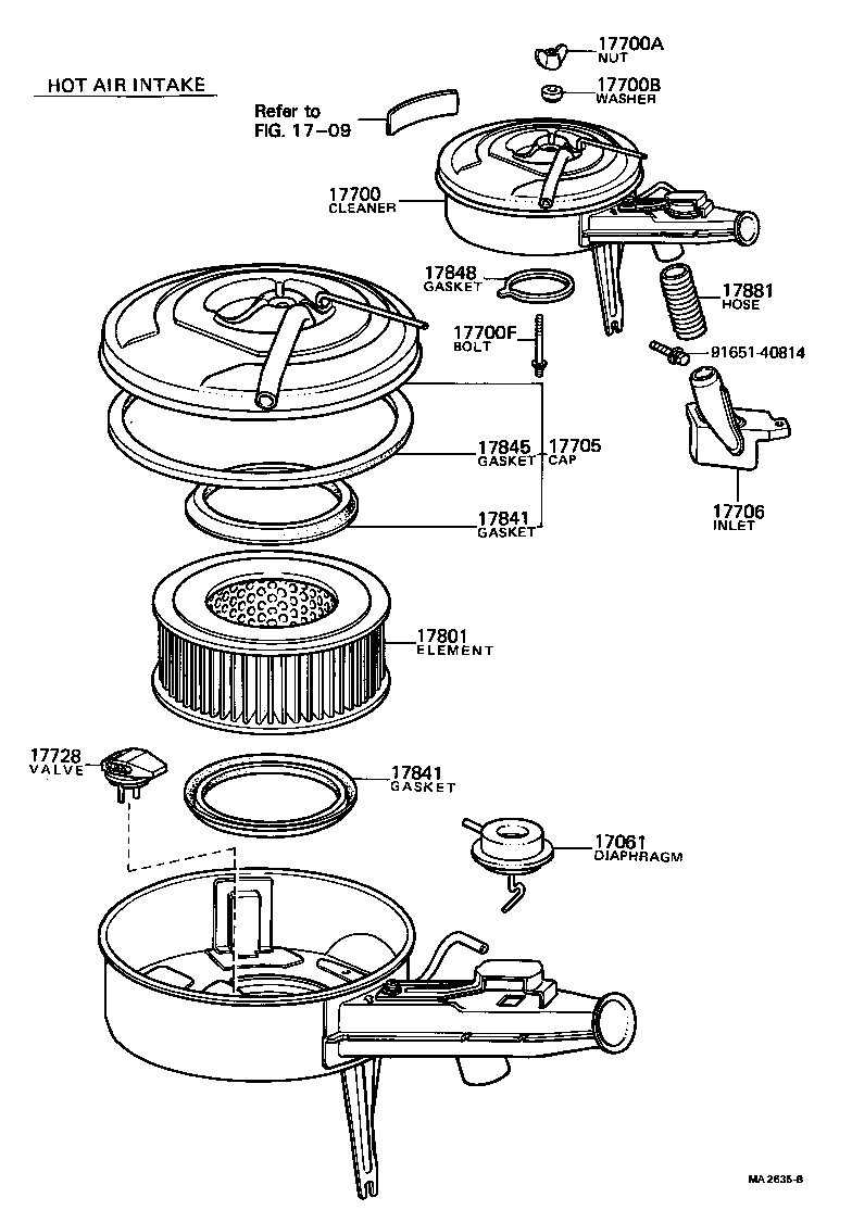 17700-24280 CLEANER ASSY, AIR product image