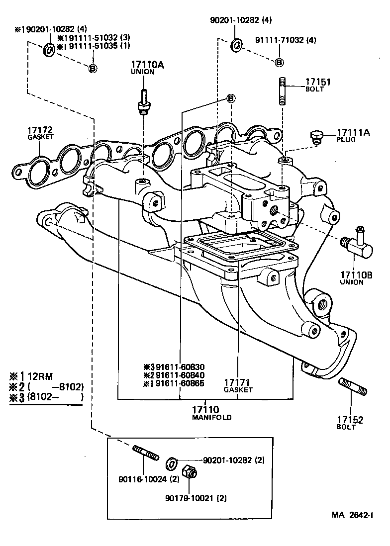 17101-54010 MANIFOLD, INTAKE product image