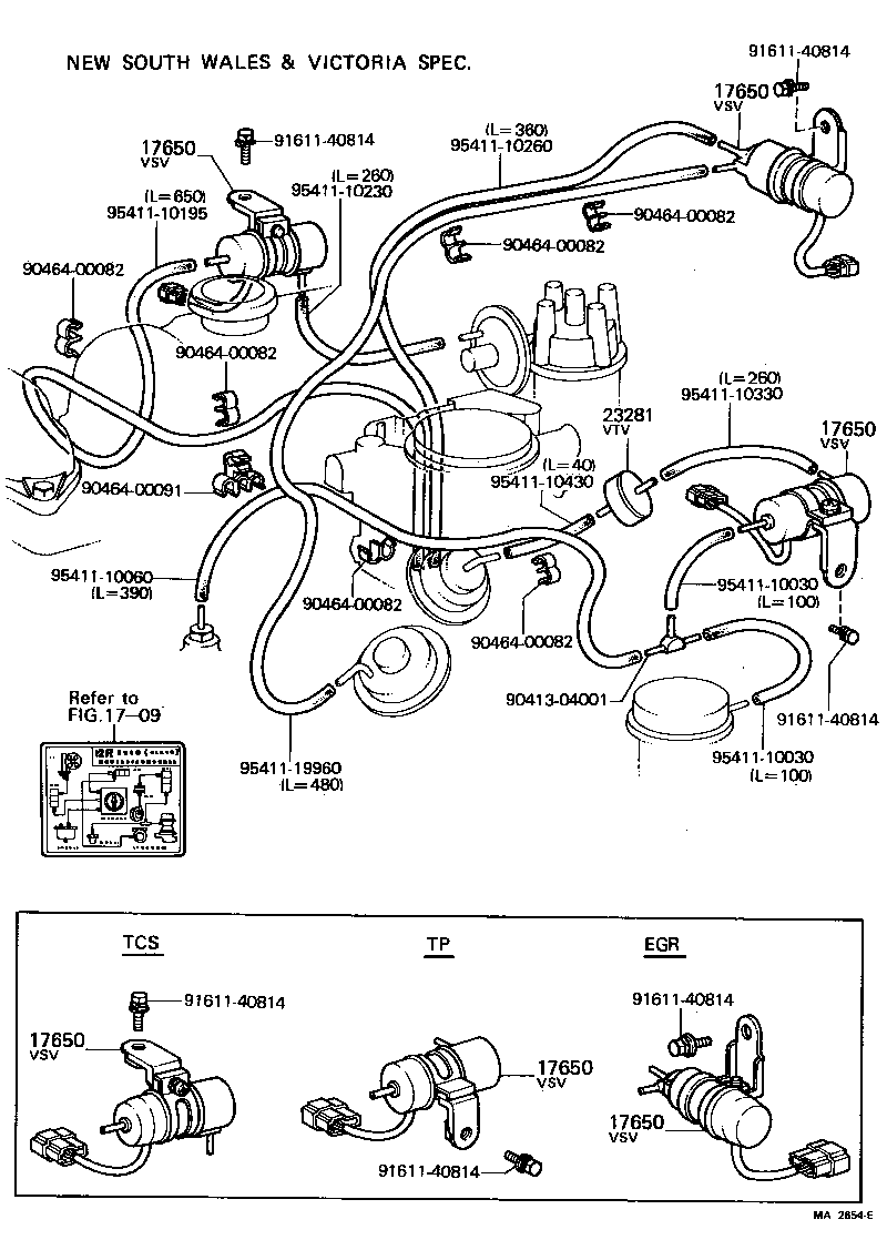 89570-26010 VALVE ASSY, VACUUM SWITCHING product image