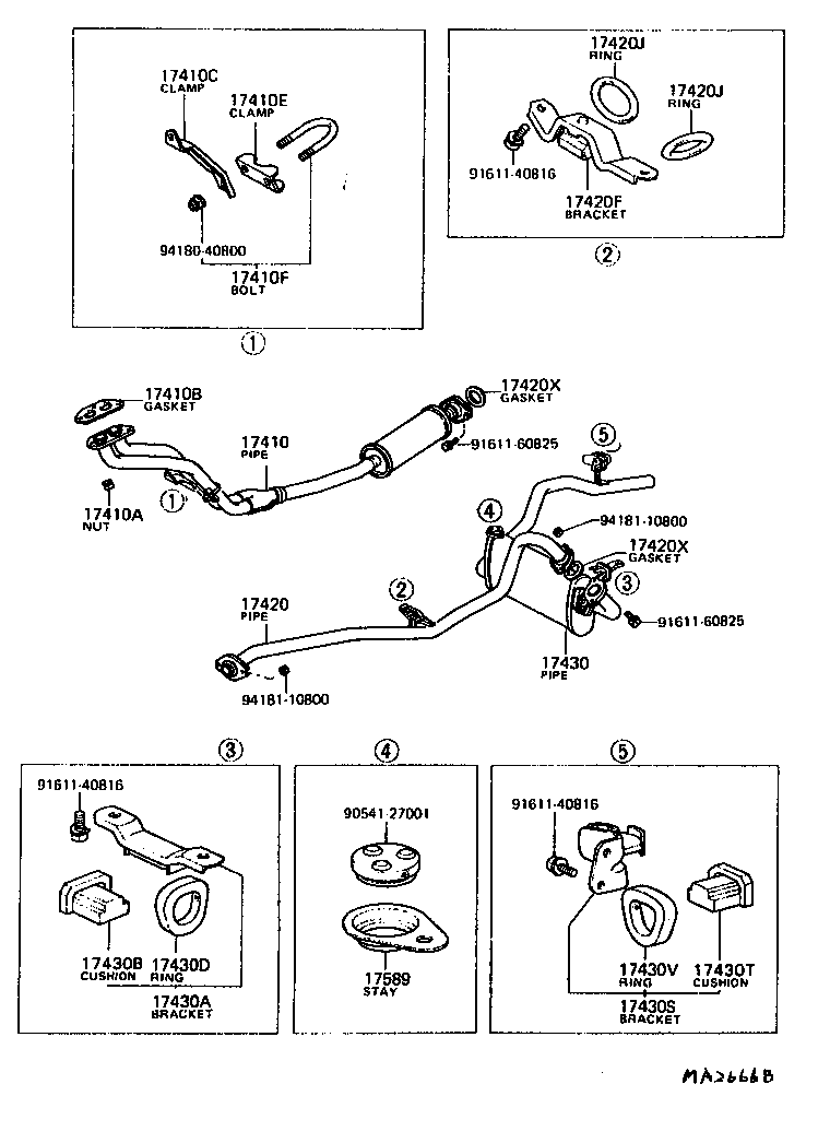 17430-26151 PIPE ASSY, EXHAUST, TAIL product image