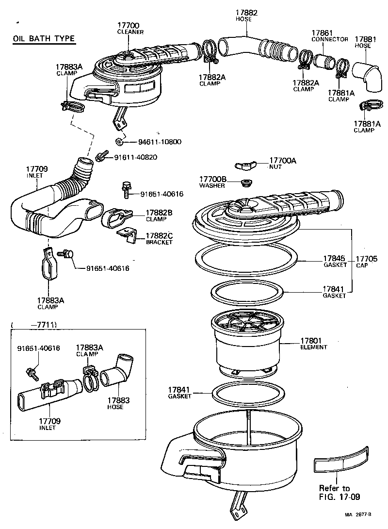 17705-47010 CAP SUB-ASSY, AIR CLEANER product image
