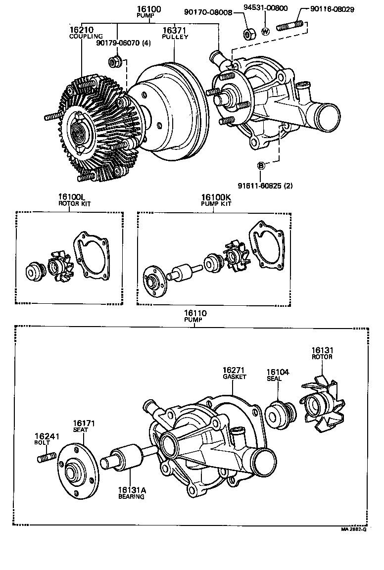 16100-18010 PUMP ASSY, ENGINE WATER product image