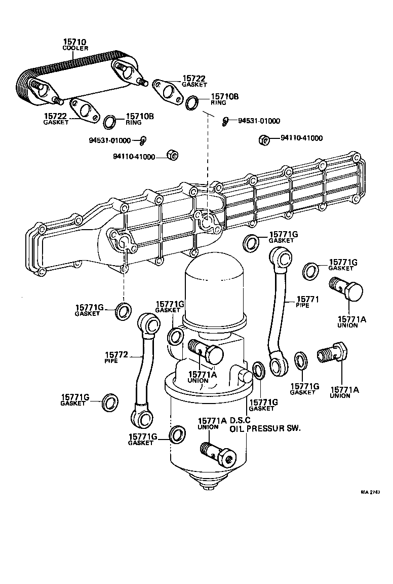 90923-05008 GASKET, OIL COOLER product image