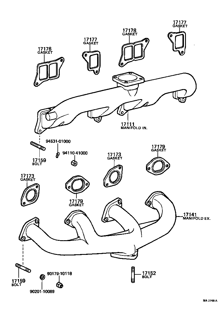 17111-76010 MANIFOLD, INTAKE product image