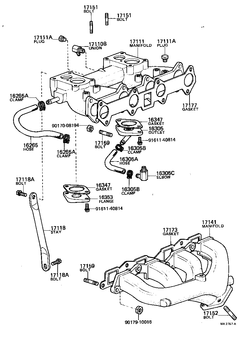 17111-25901 MANIFOLD, INTAKE product image