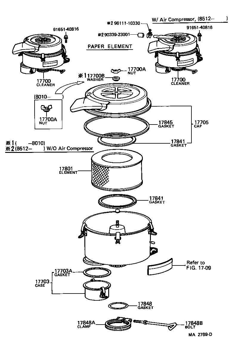 17705-60041 CAP SUB-ASSY, AIR CLEANER product image