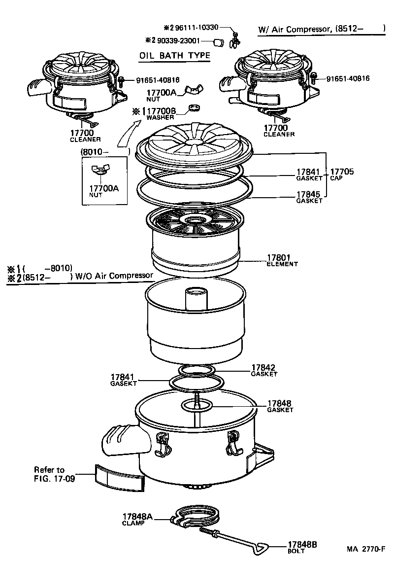 17705-60041 CAP SUB-ASSY, AIR CLEANER product image