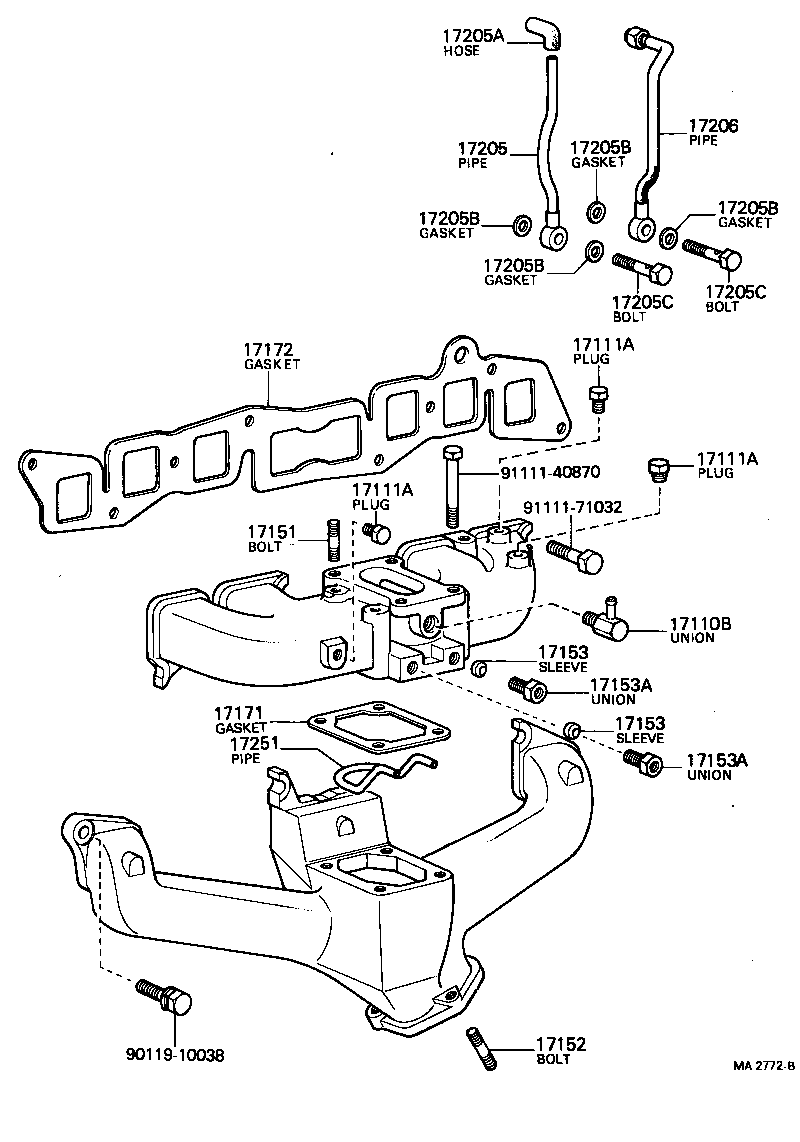 17111-45050 MANIFOLD, INTAKE product image