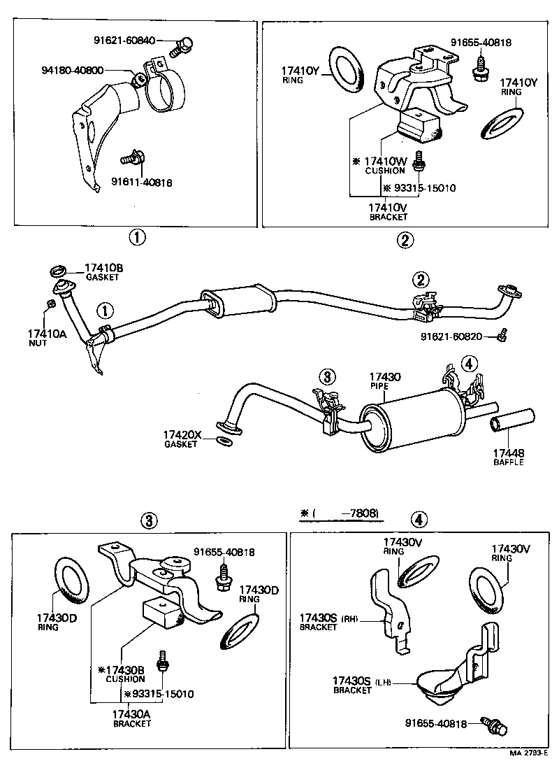 17430-36050 PIPE ASSY, EXHAUST, TAIL product image