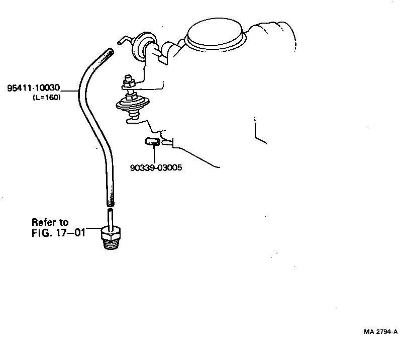 25709-38010 VALVE SUB-ASSY, HIGH ALTITUDE COMPENSATOR product image