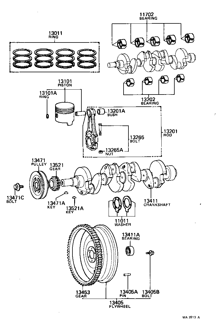 11705-33012 BEARING SET, CRANKSHAFT product image