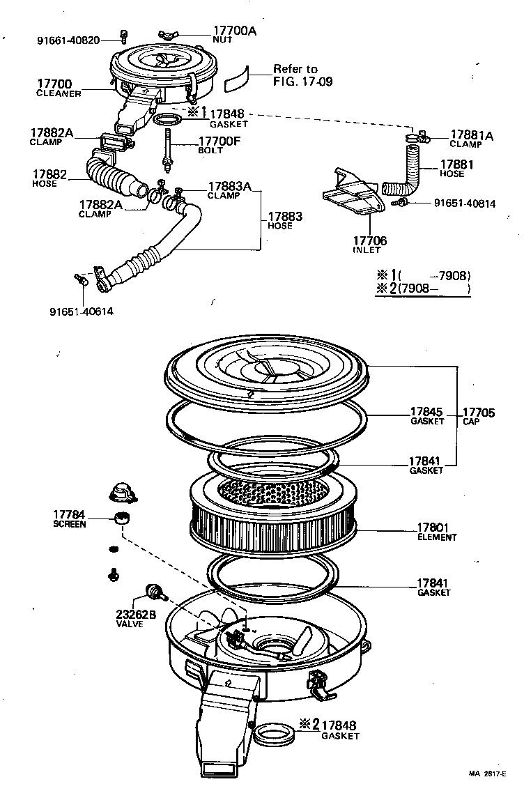 17705-34190 CAP SUB-ASSY, AIR CLEANER product image