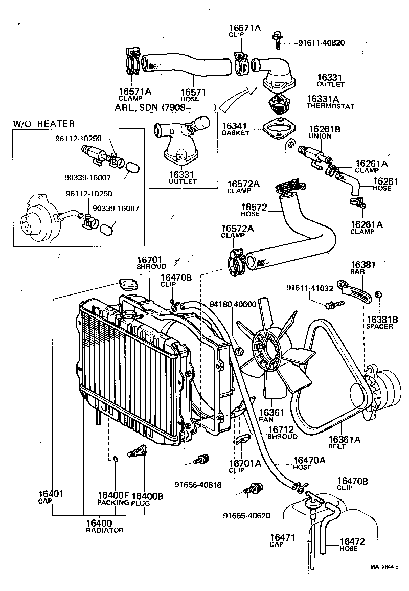 16381-34030 BAR, FAN BELT ADJUSTING product image