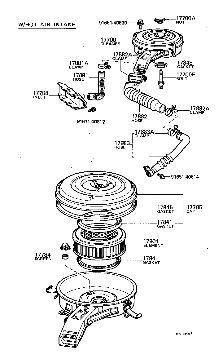 17705-34190 CAP SUB-ASSY, AIR CLEANER product image