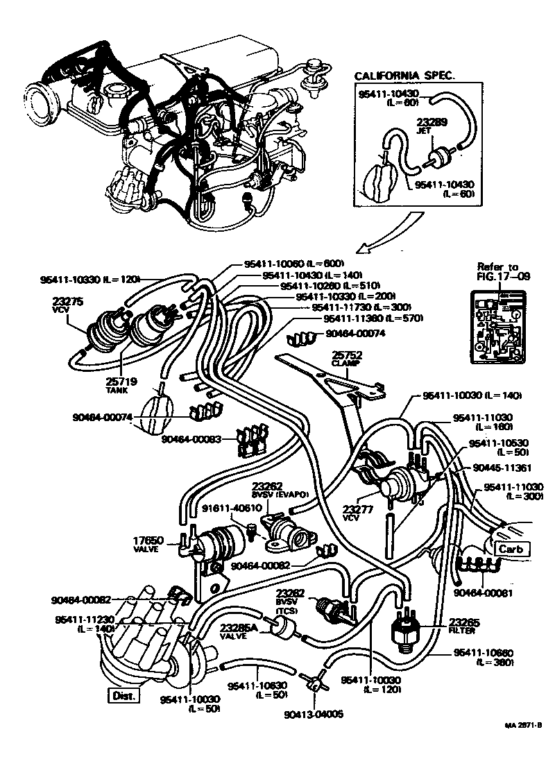 Toyota 89570-22040 VALVE ASSY, VACUUM SWITCHING
