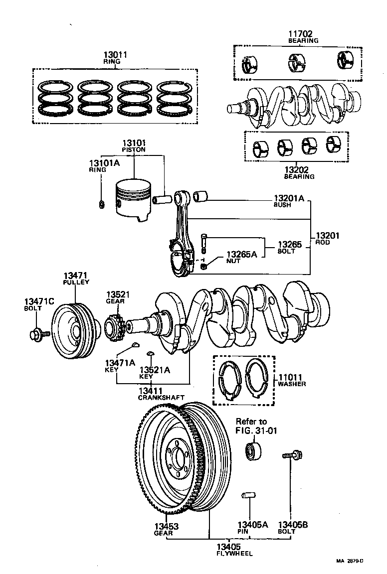 88358-36040 PULLEY, CRANKSHAFT, NO.2 product image
