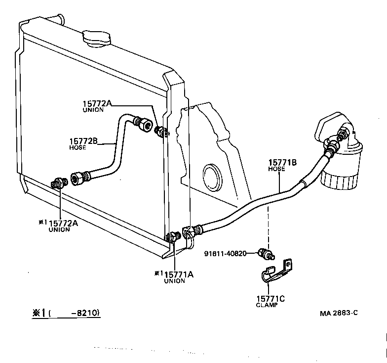 15725-78010 GASKET(FOR OIL COOLER) product image