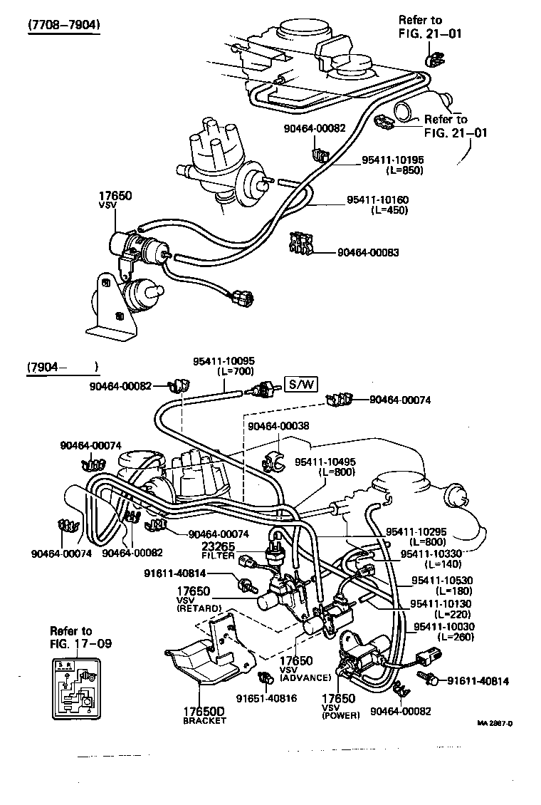 89570-36050 VALVE ASSY, VACUUM SWITCHING product image