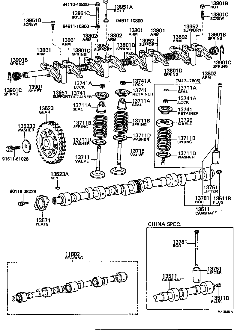 11802-48010 BEARING SET, CAMSHAFT product image