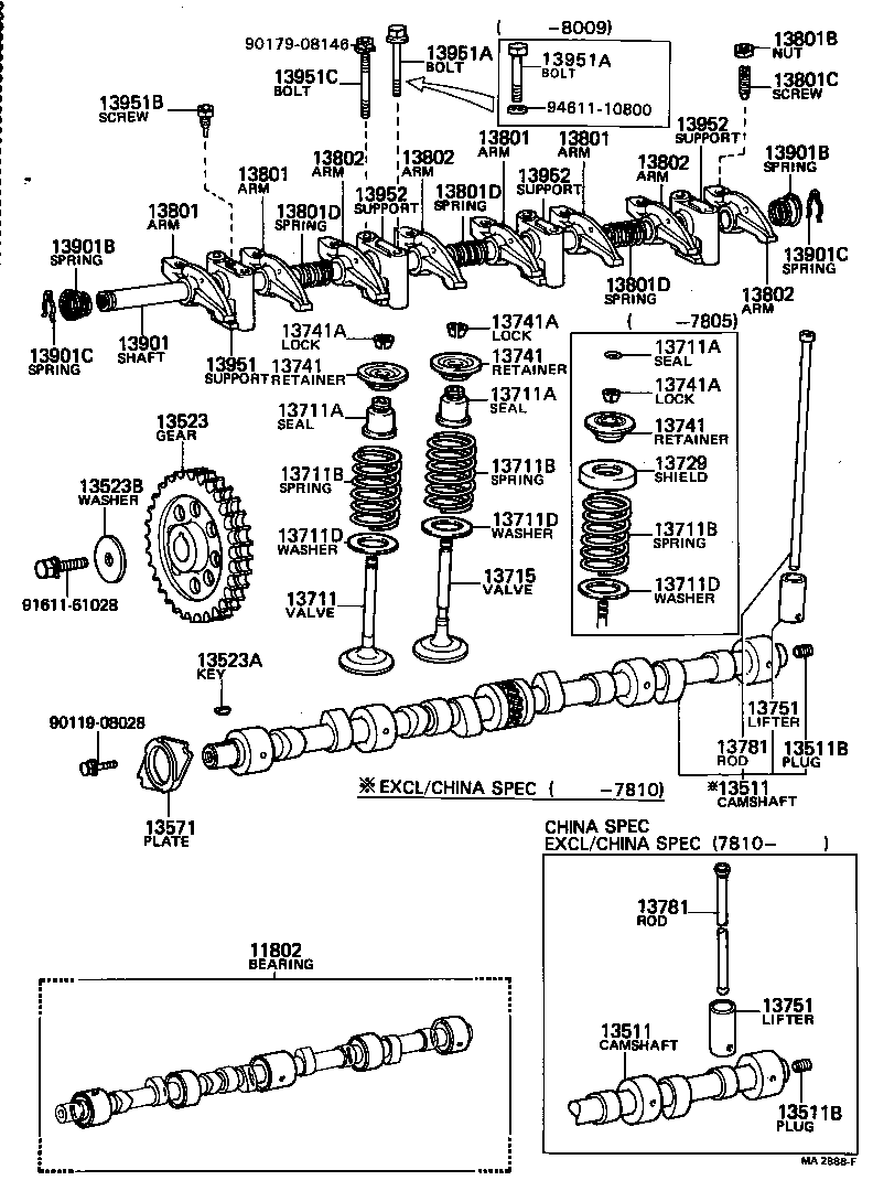 90116-08087 BOLT, STUD(FOR ROCKER SUPPORT) product image