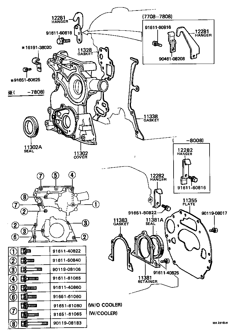 11338-38020 GASKET, TIMING CHAIN COVER, NO.2 product image