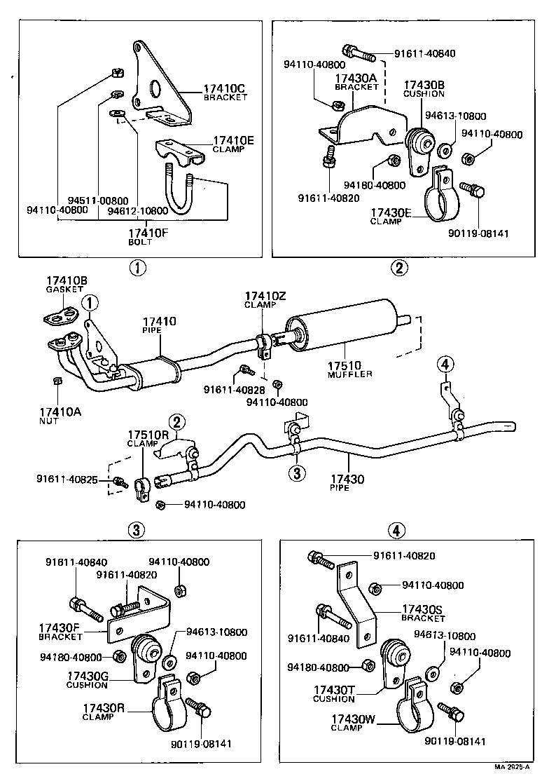 17405-56140 PIPE ASSY, EXHAUST, TAIL product image