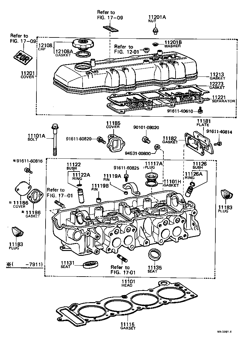 11101-39375 HEAD SUB-ASSY, CYLINDER product image