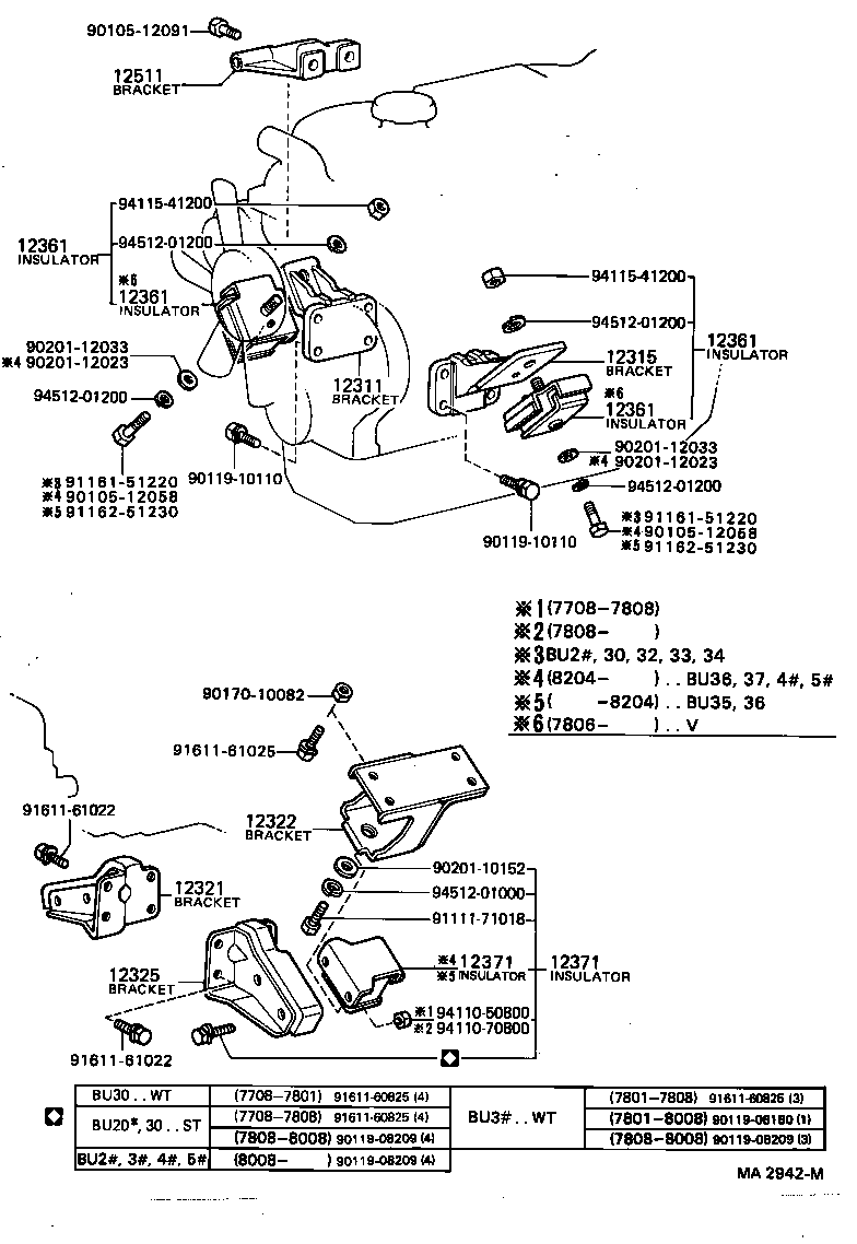 12361-59025 INSULATOR, ENGINE MOUNTING, FRONT product image
