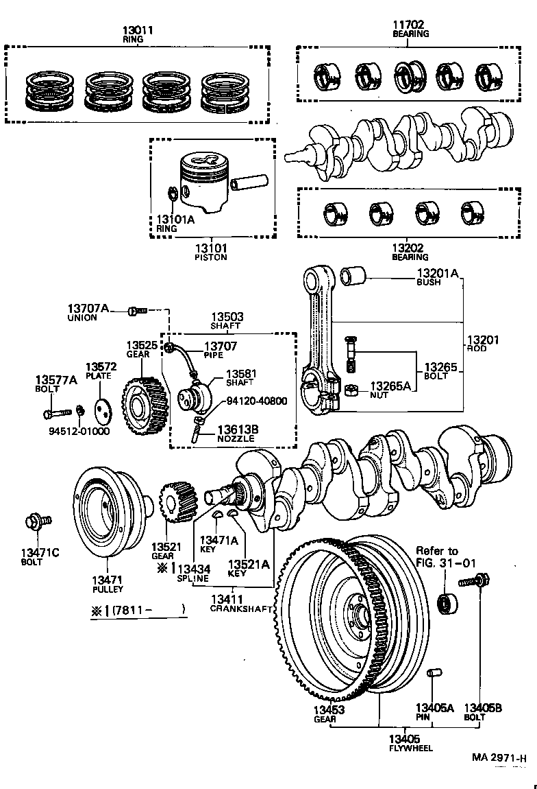 11705-78010 BEARING SET, CRANKSHAFT product image