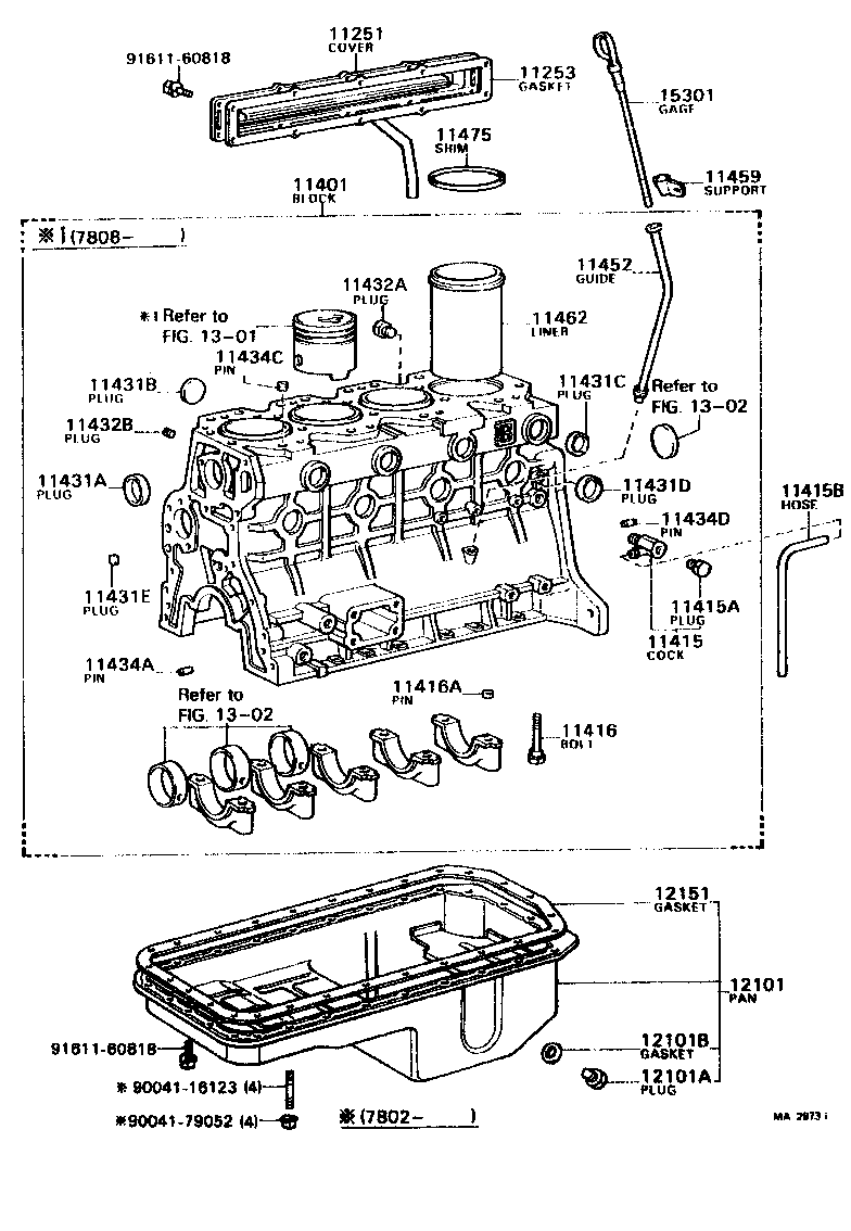 Toyota 12151-56021 GASKET, OIL PAN