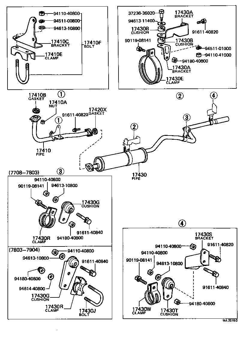 17430-56120 PIPE ASSY, EXHAUST, TAIL product image