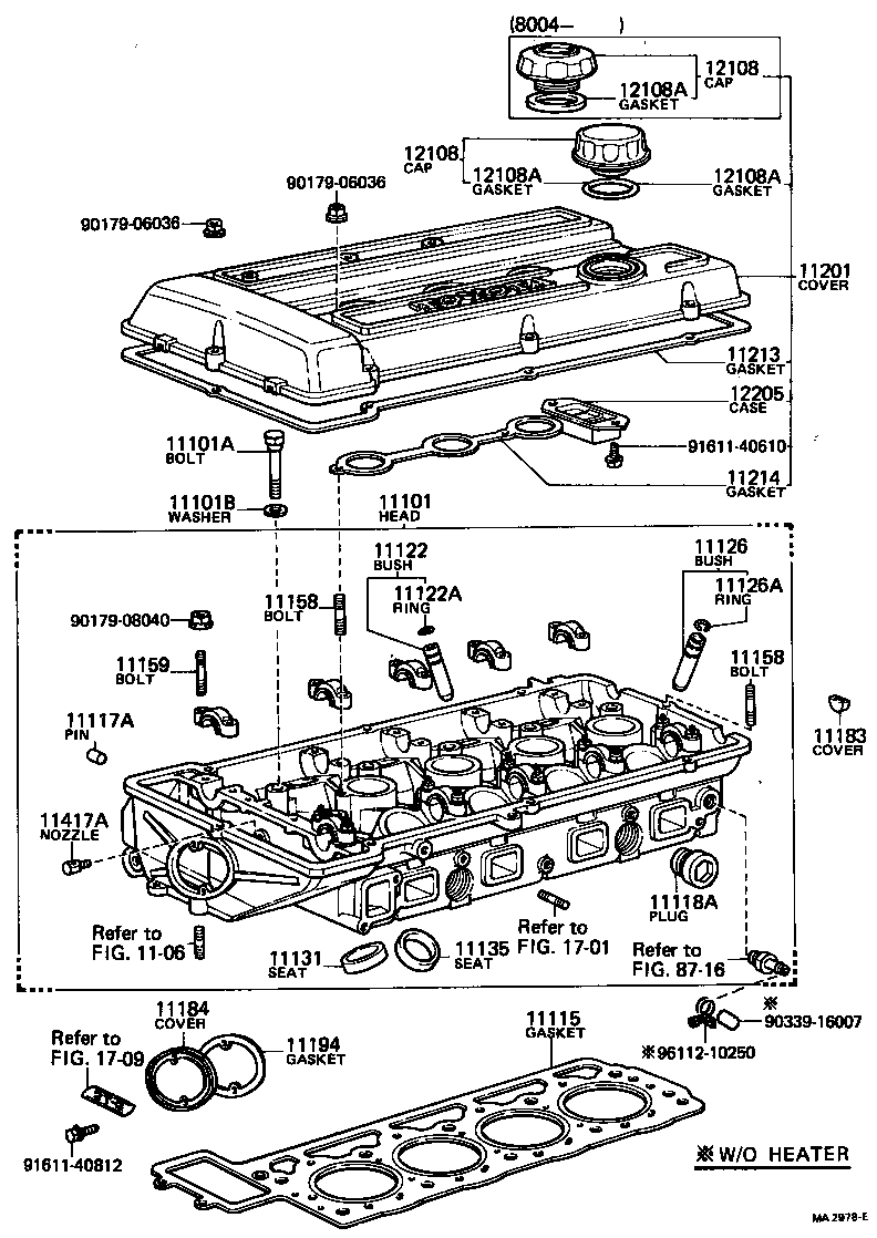 90116-08207 BOLT, STUD(FOR HEAD TO CYLINDER HEAD COVER) product image