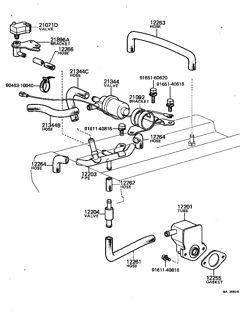 12261-34080 HOSE, VENTILATION, NO.2 product image
