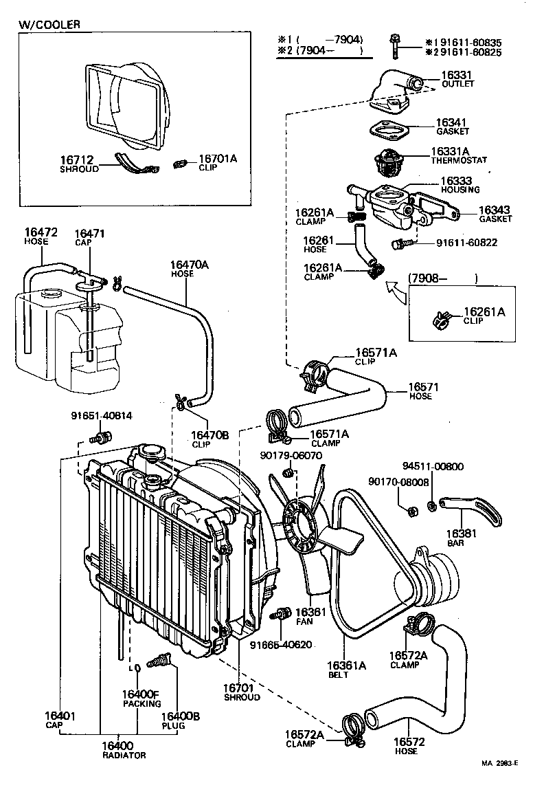 16381-34030 BAR, FAN BELT ADJUSTING product image