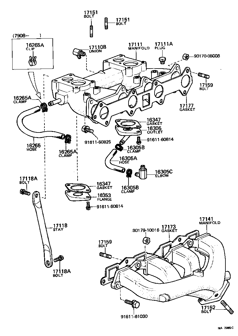 17111-88250 MANIFOLD, INTAKE product image