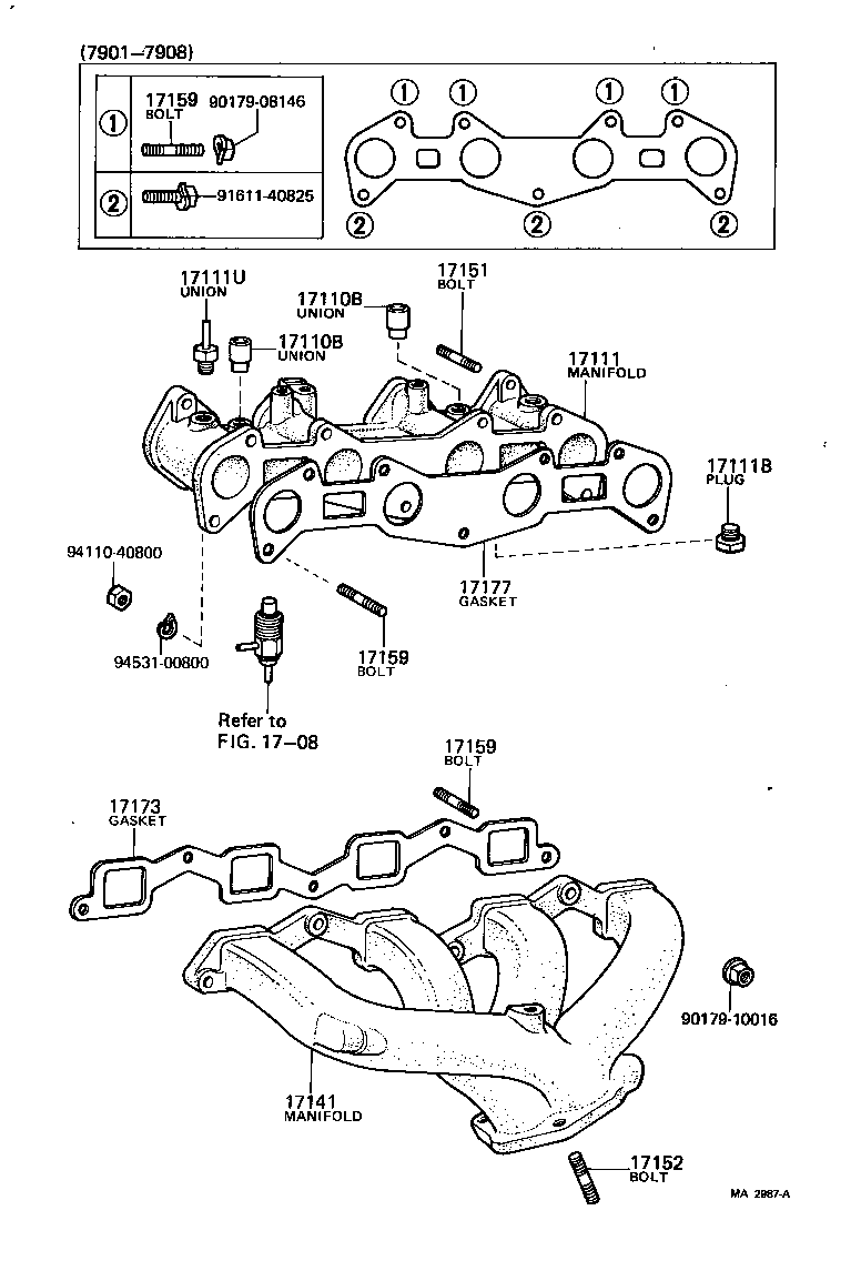17111-88250 MANIFOLD, INTAKE product image